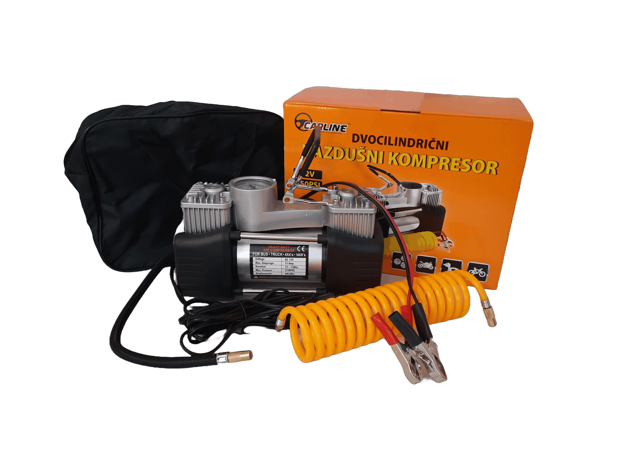 Kompresor dvocilindrični 12V / 150PSI
