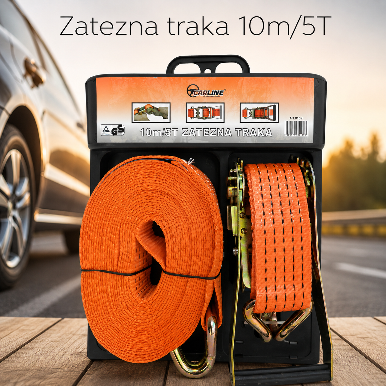 Traka za zatezanje prtljaga 5t/10m sa spanerom