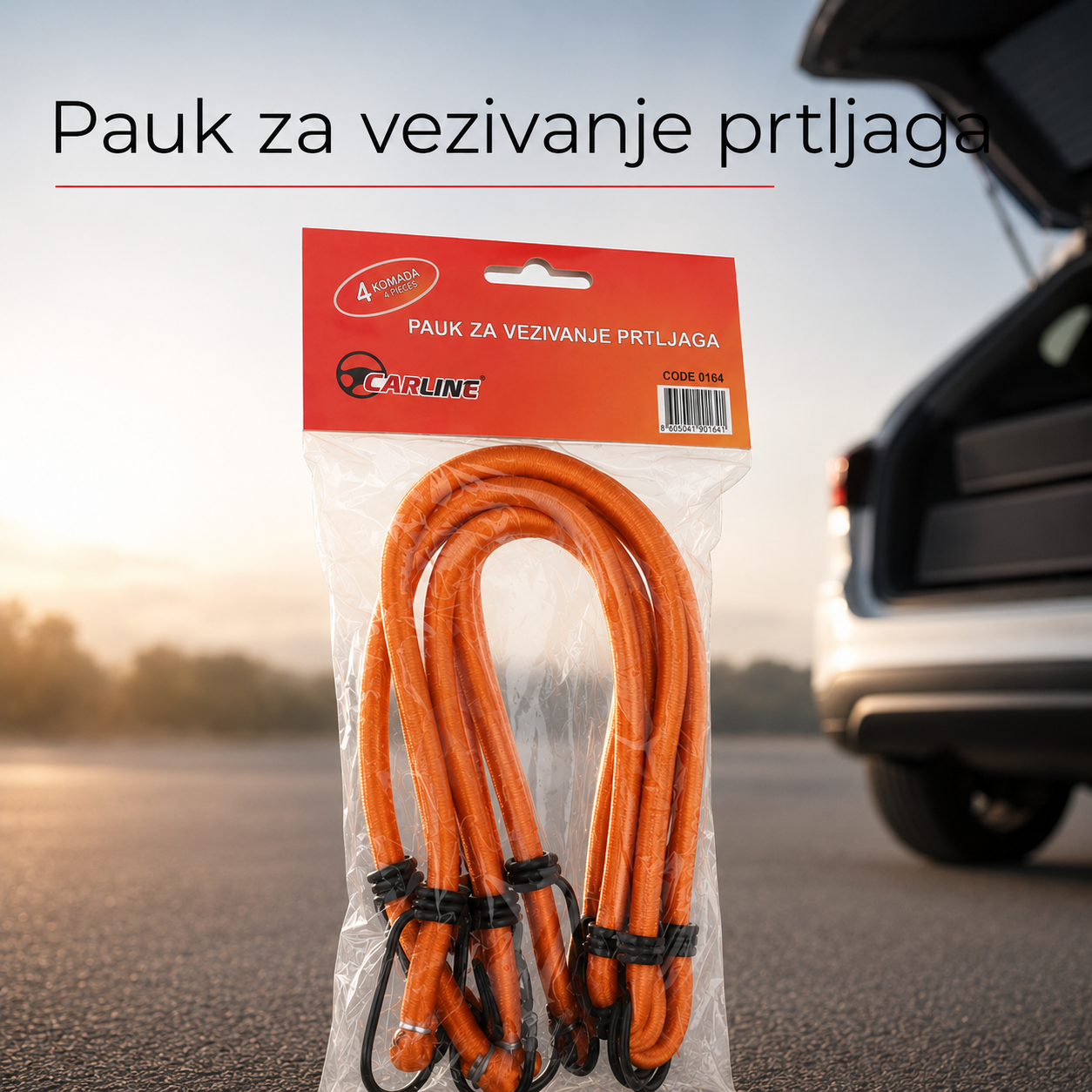 Traka za zatezanje prtljaga elasticna 8mm x 80cm