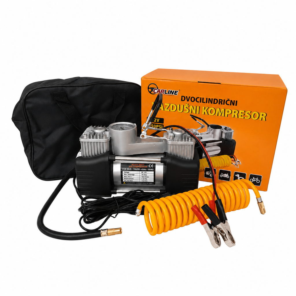 Kompresor dvocilindrični 12V / 150PSI